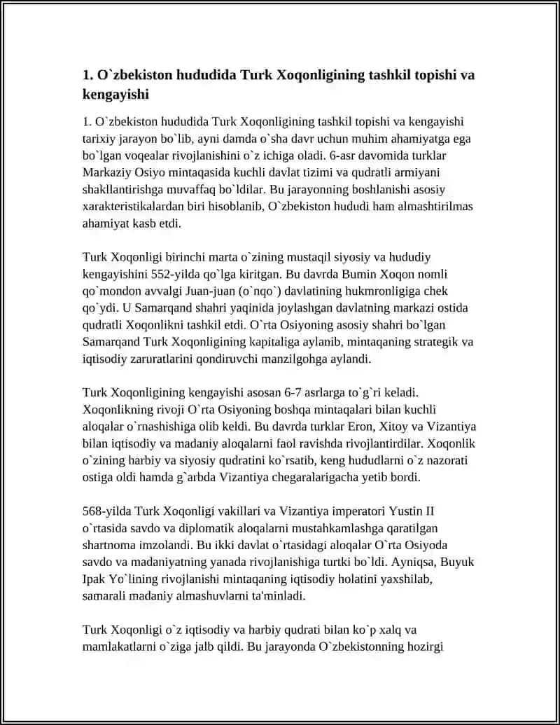 O`ZBEKISTON TURK XOQONLIGI DAVRIDA 3
