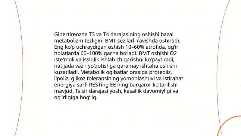 Gipertireoz va tireotoksikozda metabolik o’zgarishlar 3
