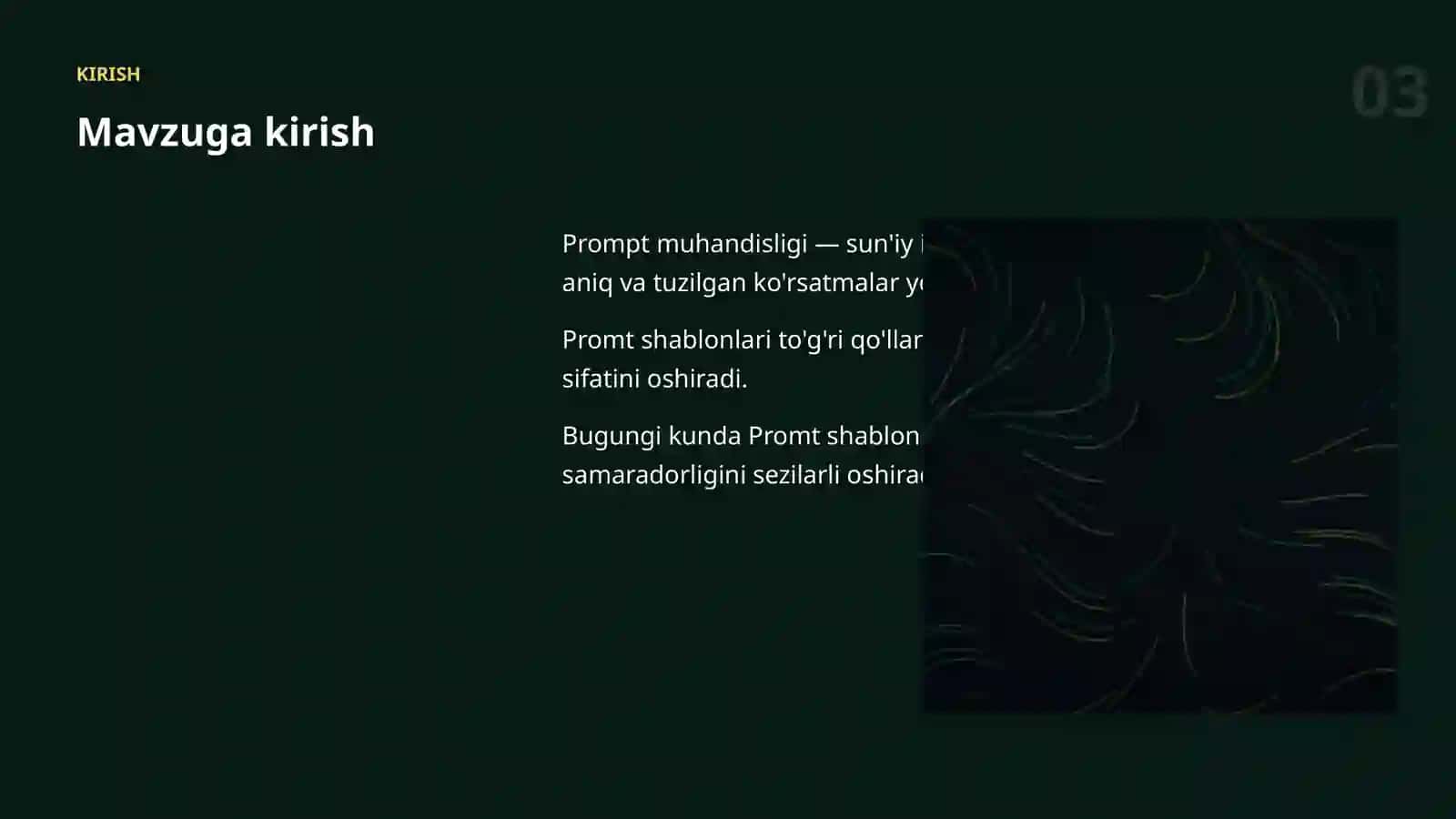 Prompt muhandisligi 3