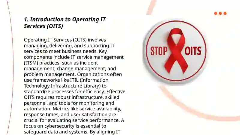 Operating IT Services (OITS) 3