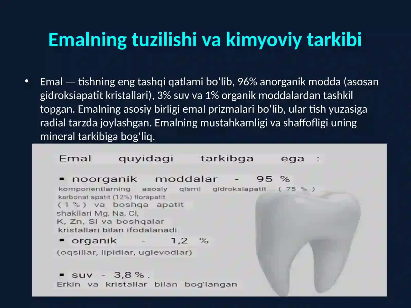 Tish qattiq to‘qimalarining tuzilishi, kariyes va kariyesiz kasalliklar 3