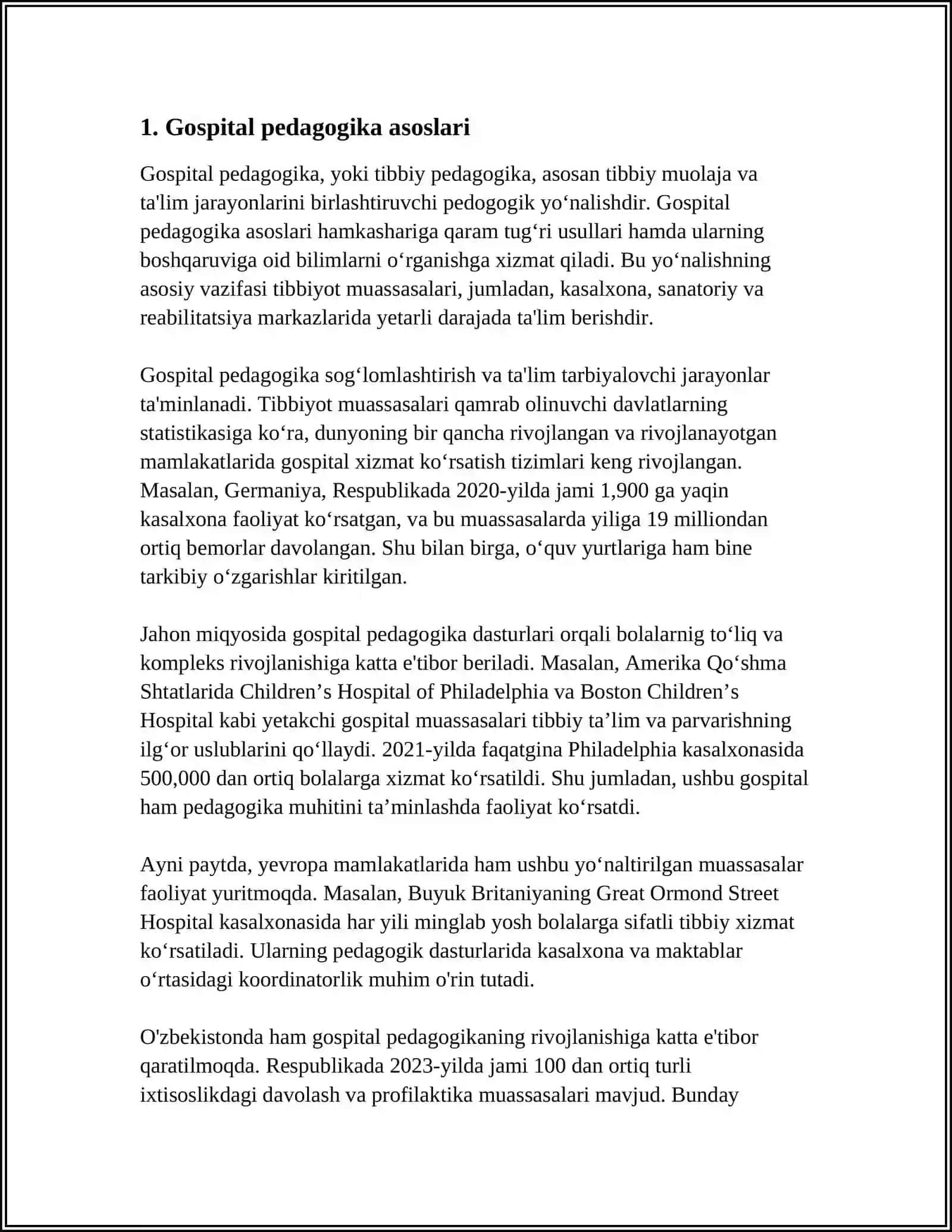 GOSPITAL PEDAGOGIKA MUAMMOLARINI OʻRGANISH 3