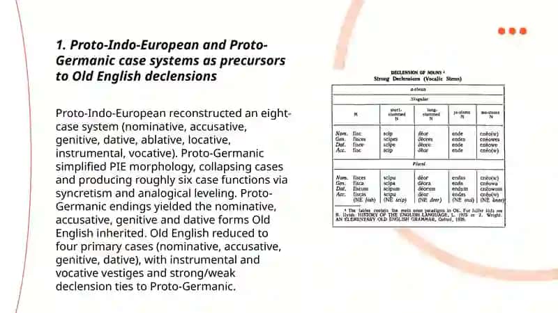 The historical development of noun declensions 3