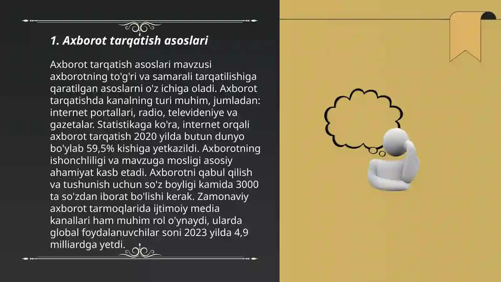 Axborot tarqatish asoslari 3