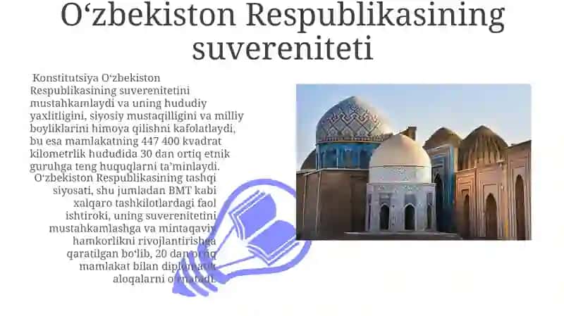 O‘zbekiston suveren, demokratik, huquqiy, ijtimoiy va dunyoviy davlat 3