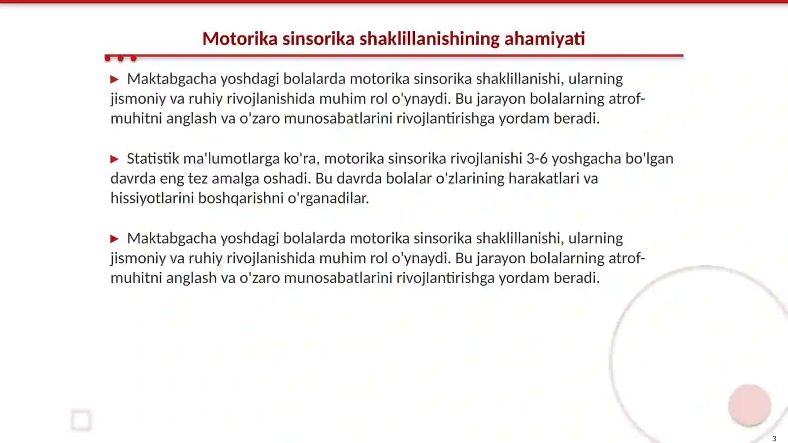 Maktabgacha yoshdagi bolalarda motorika sinsorika shaklillanishi hamda koreksion õyinlardan foydalanish 3