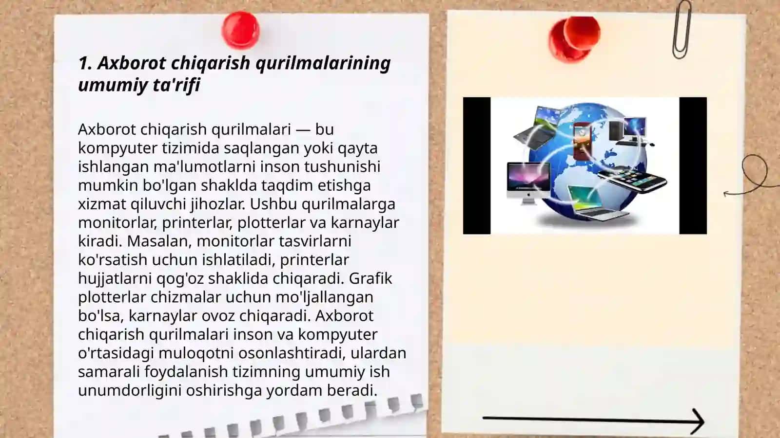 Axborotlarni chiqarish qurilmalarining turlari va maqsadi 3