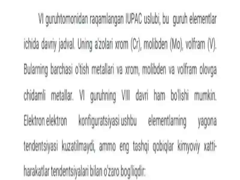 Namangandavlat Universiteti Tabiiy Fanlar Fakulteti Kimyo Yo'nalishi CCU-CCU-22 Guruhtalabasi Ahmadaliyeva Maftunaning 3
