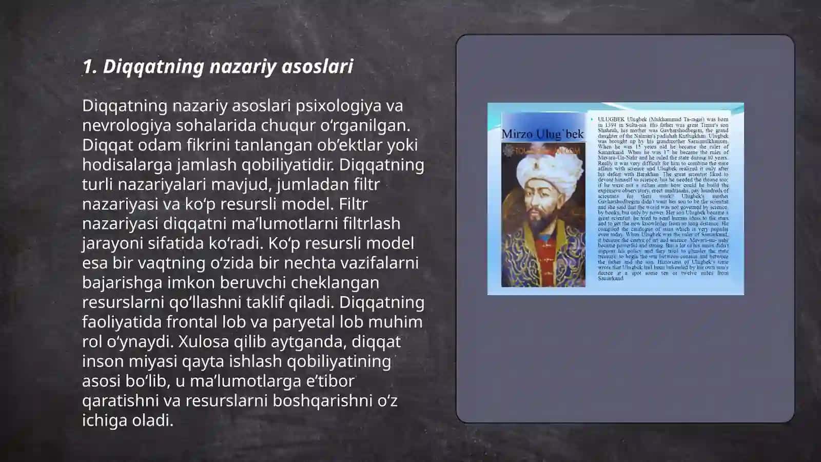 Dobrinning diqqat haqidagi qarashlari diqqatning xususiyatlari 3