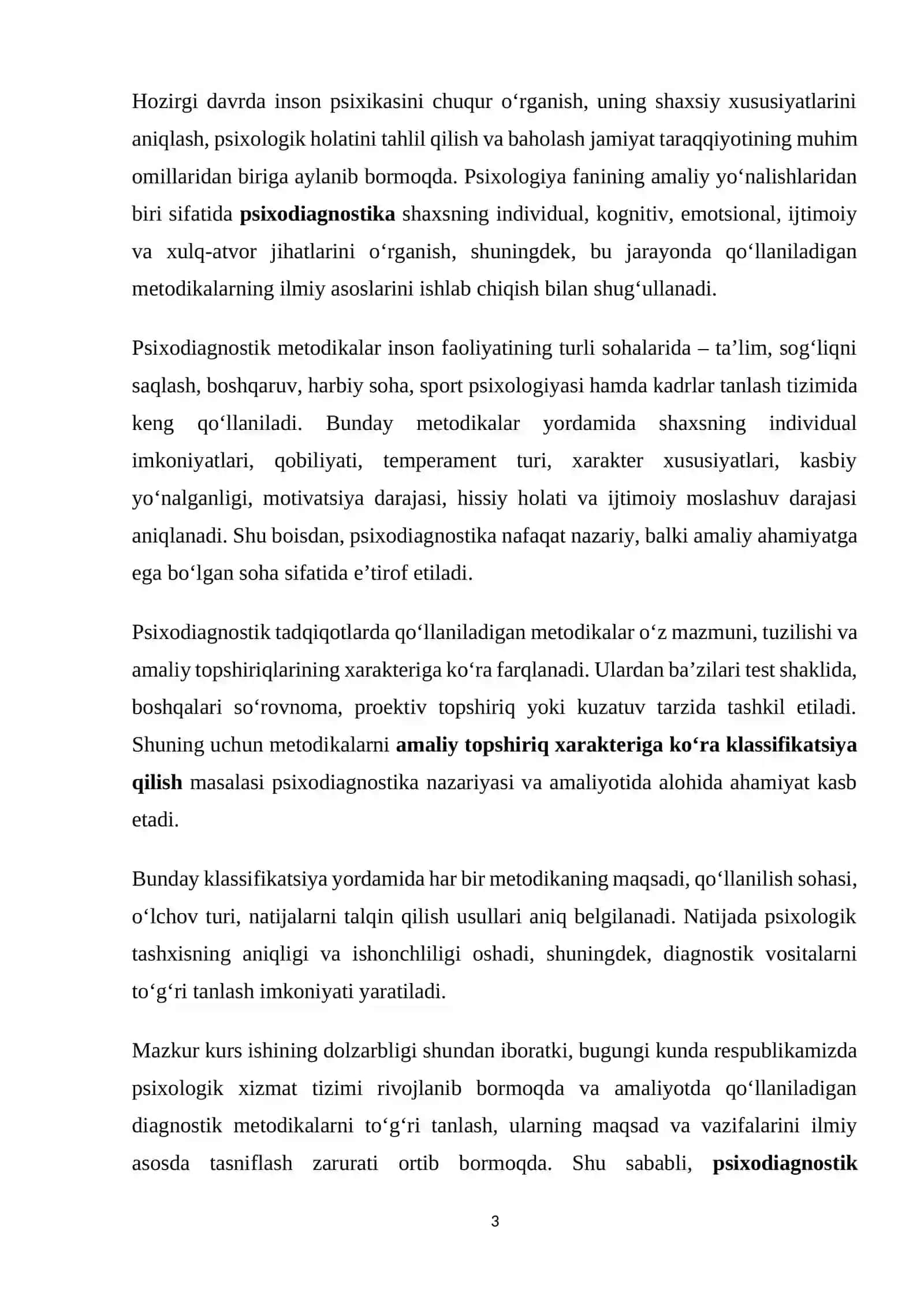 AMALIY TOPSHIRIQ XARAKTERIGA KO’RA PSIXODIAGNOSTIK METODIKALAR KLASSIFIKATSIYASI 3