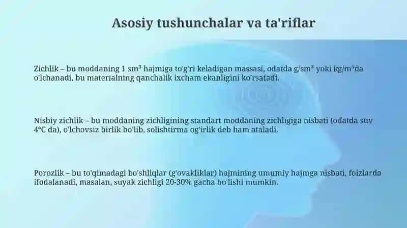 Biologik toʻqimalar va qattiq jismlarning zichligini aniqlash 3