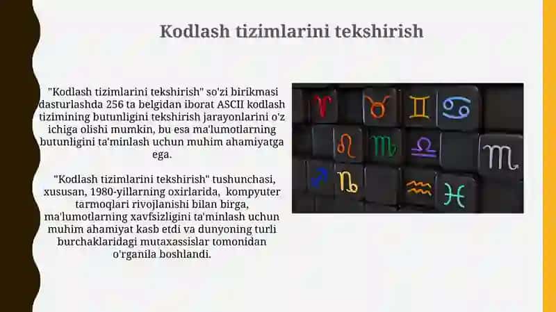 Kodlash tizimlarini tekshirish 3