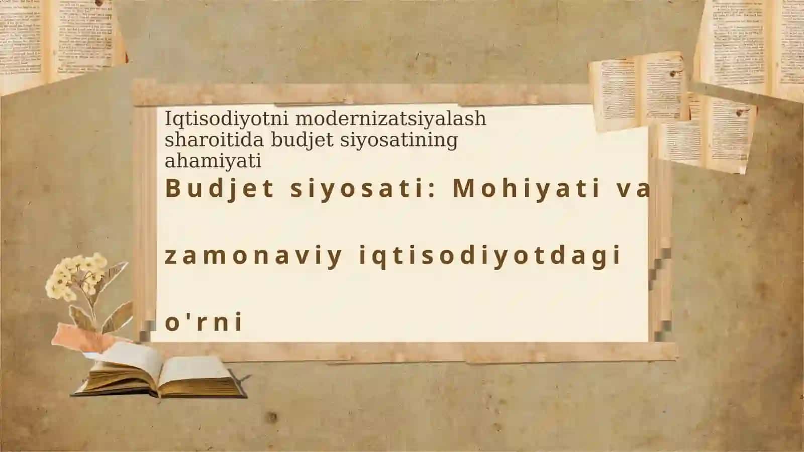 Budjet siyosati: Mohiyati va zamonaviy iqtisodiyotdagi o'rni 3