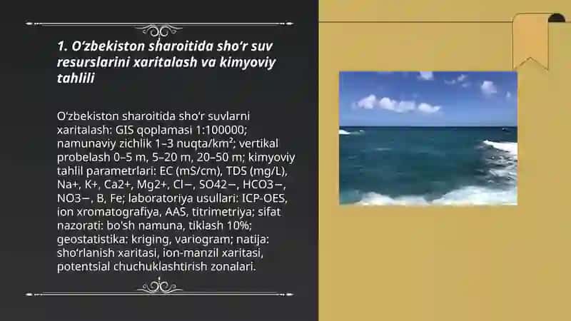 Oʻzbekiston sharoitida shoʻr suvlarni chuchuklashtirish gʻoyasini yaratish 3