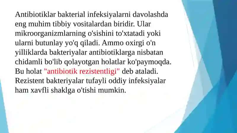 Bakteriyalarning Antibiotiklarga Chidamli Shakllarini Paydo Bo’lish Mexanizmlar 3