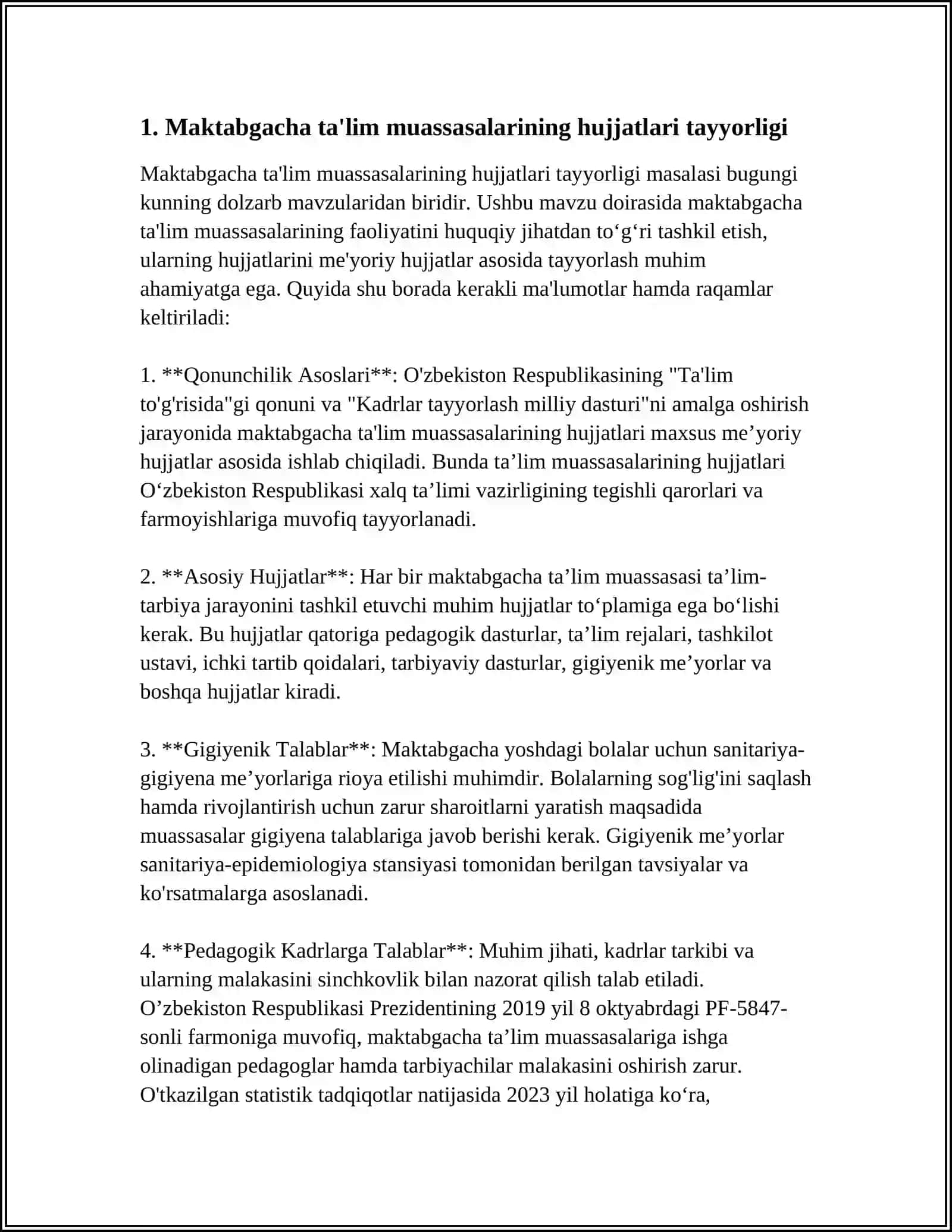 MAKTABGACHA TALIM MUOSASSALARIDA KOMPLEKS TEKSHIRISHGA TAYORGARLIK 3