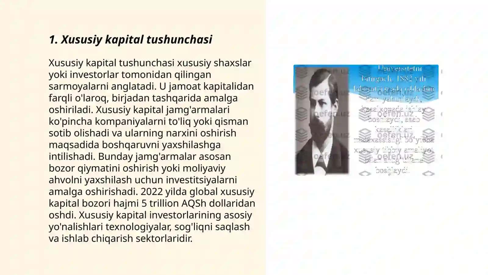 Xususiy kapitalni tahlil etishning maqsadi va vazifalari 3