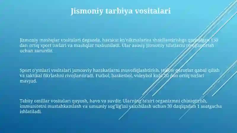 Jismoniy tarbiya vositalari 3