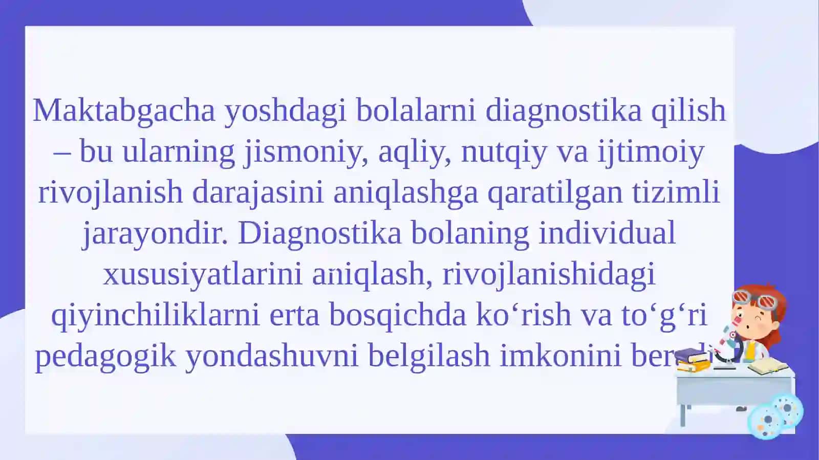 Maktabgacha yoshdagi bolalarni diagnostika qilish metodlari 3