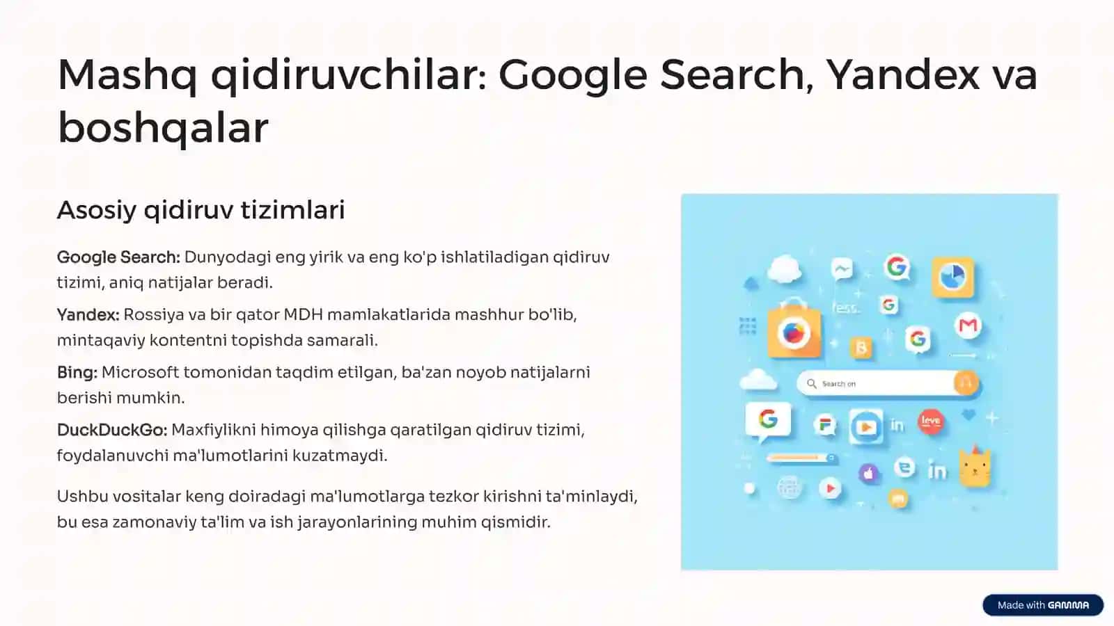 Mashq qidiruvchi va grafik redaktorlar bilan ishlash 3
