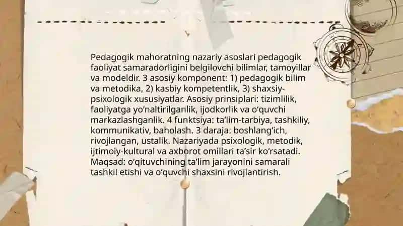 Pedagogik mahorat. Pedagogik kompetentlik va kreativlik 3