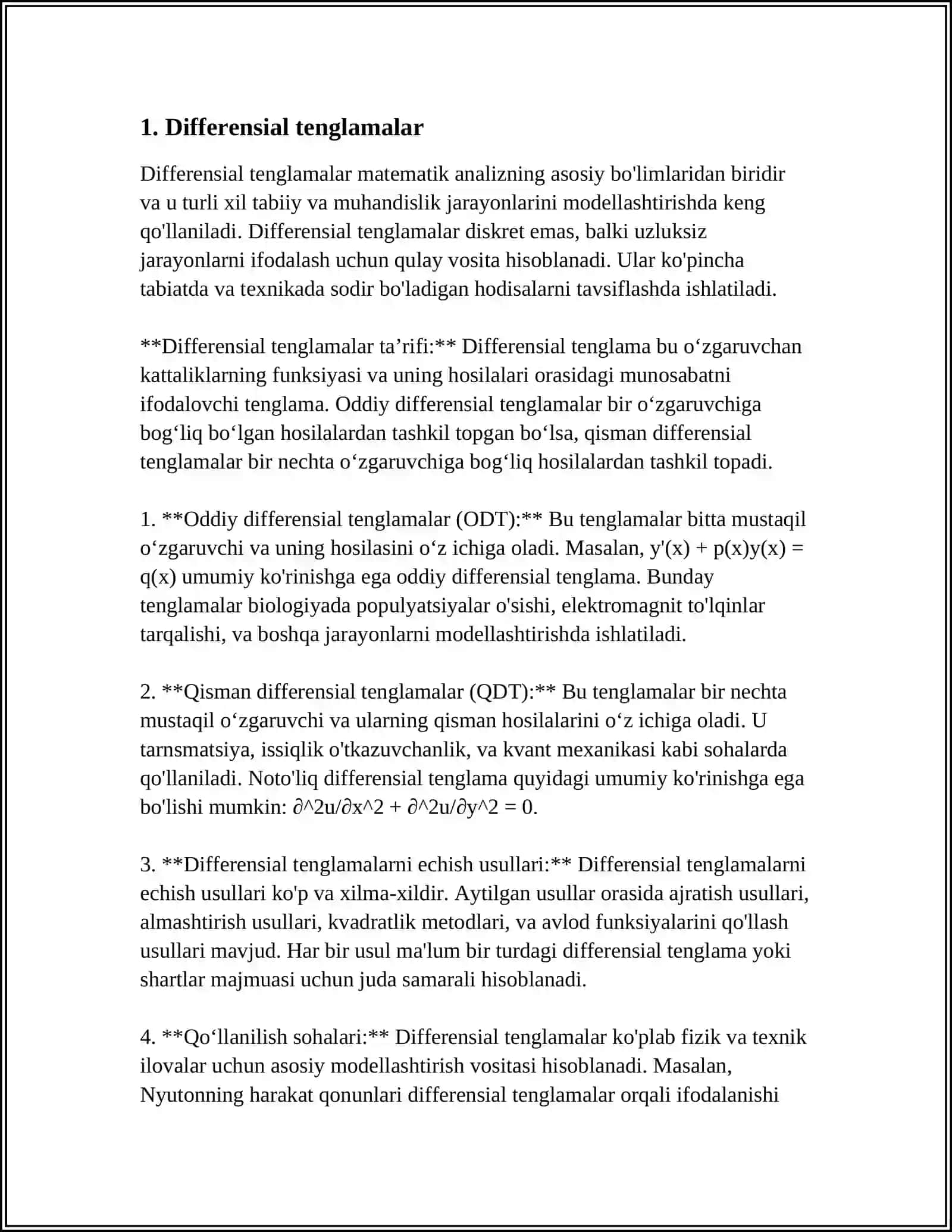 TIBBIYOTDA MATEMATIK MODELLASHTIRISH USLUBLARINI O'RGANISH 3