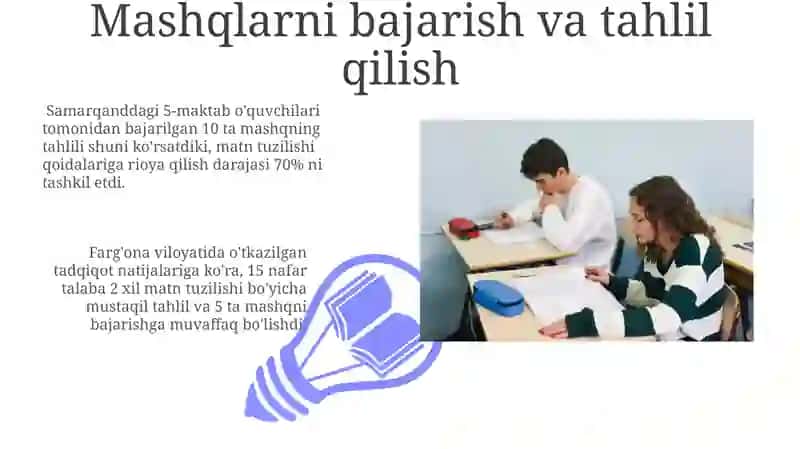 Matn Tuzilishi va Tahlil qilish 3