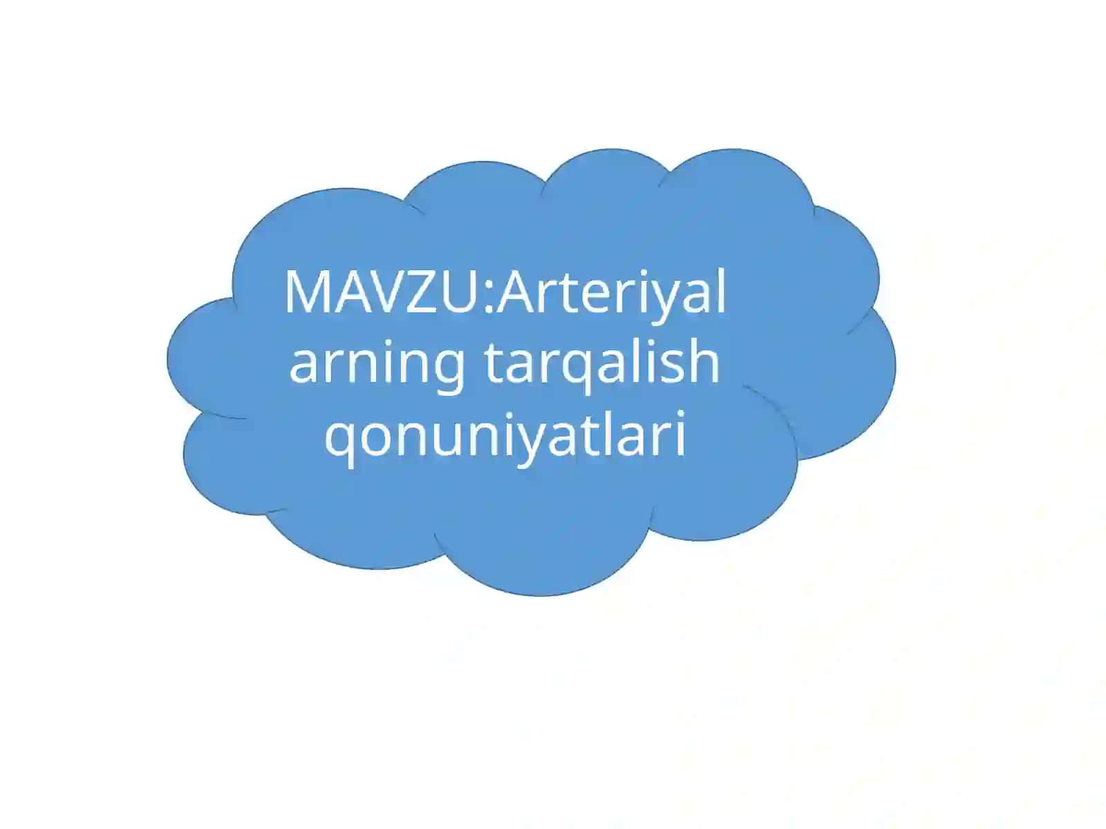 Arteriyalarning tarqalish qonuniyatlari 3
