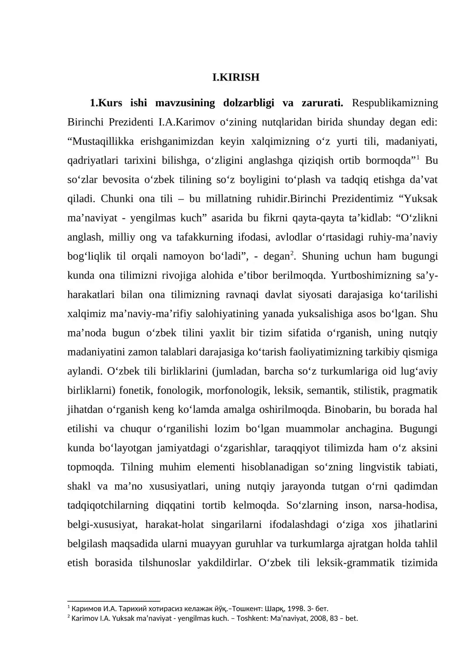 Prezident Shavkat Mirziyoyevning asarlarida zamonaviy qatlamga xos leksemalar talqini 3