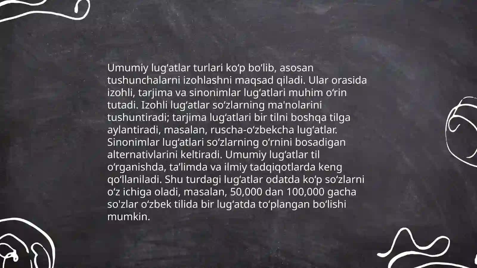 Umumiy va maxsus lugʻatlar 3