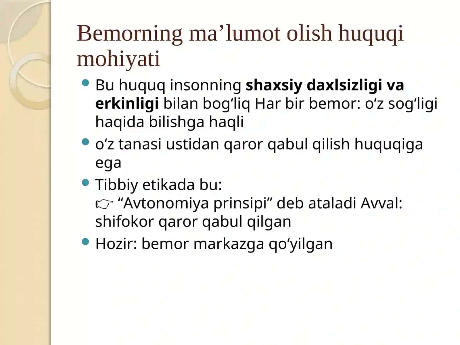 Bioetika tibbiyotida 3