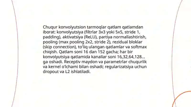 TASVIRLARNI ANIQLASHDA CHUQUR KONVOLYUTSION TARMOQLARNING ROLI 3