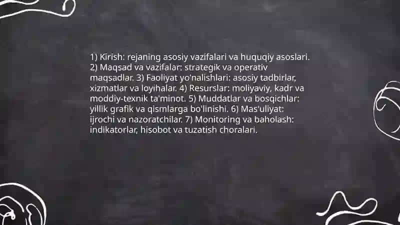 Yillik ish reja va uning bajarilishiga oid hujjatlar 3
