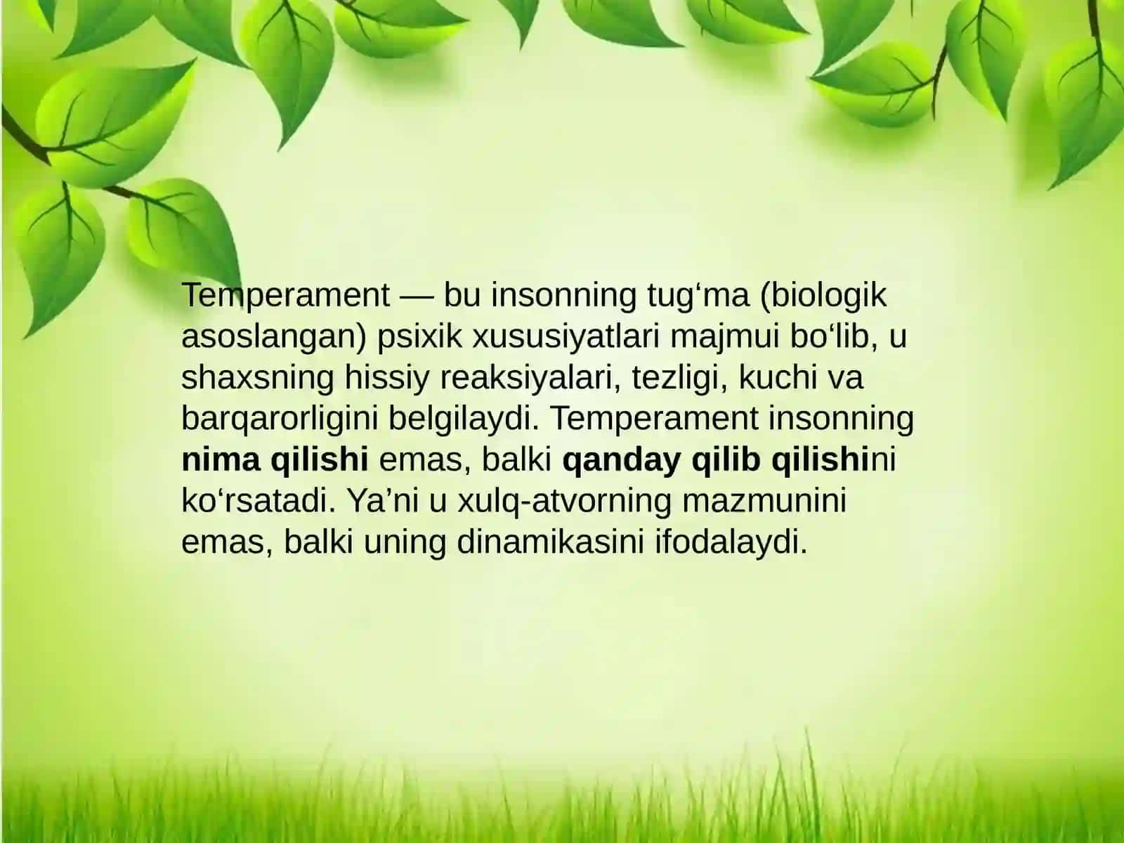 Temperamentni o'rganish (eysenck testi) 3