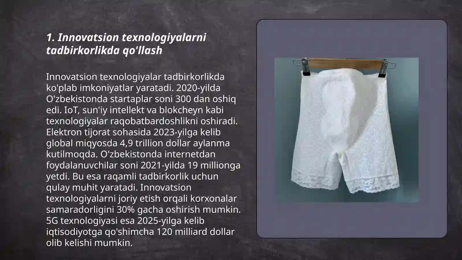 Innovatsion texnologiyalarni tadbirkorlikda qo'llash 3