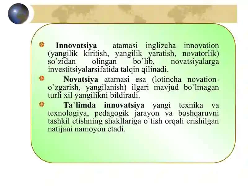 Ta’lim jarayonida innovatsion va axborot-kommunikatsion texnologiyalardan foydalanish omillari. 3