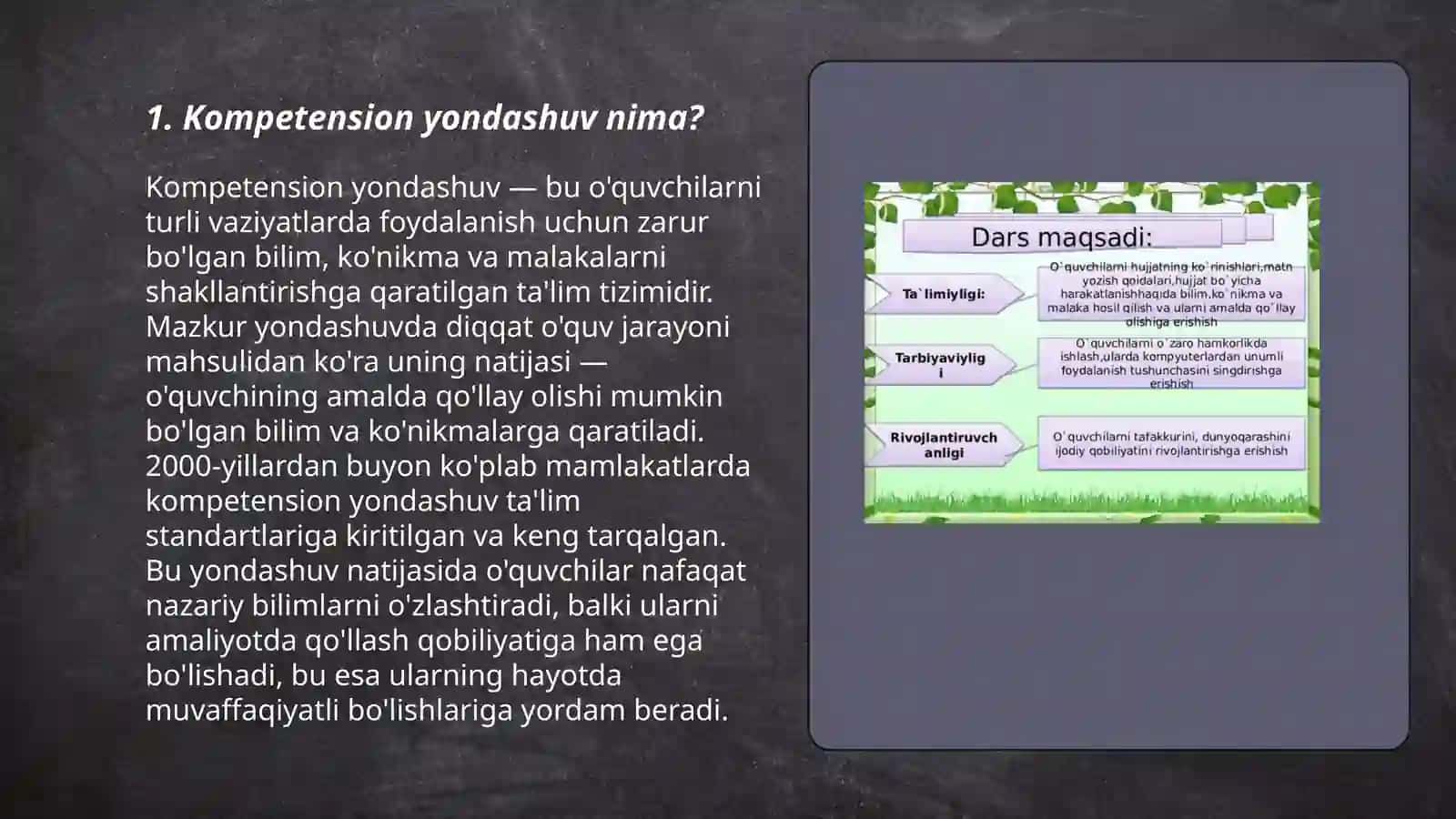 Boshlang'ich sinf texnologiya darslariga kompetension yondashuv 3