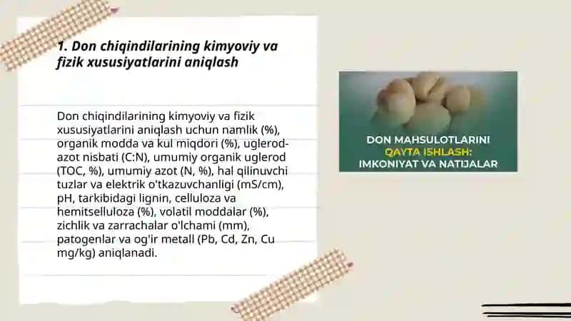 Don chiqindilaridan bioo‘g‘it tayyorlash texnologiyasi 3