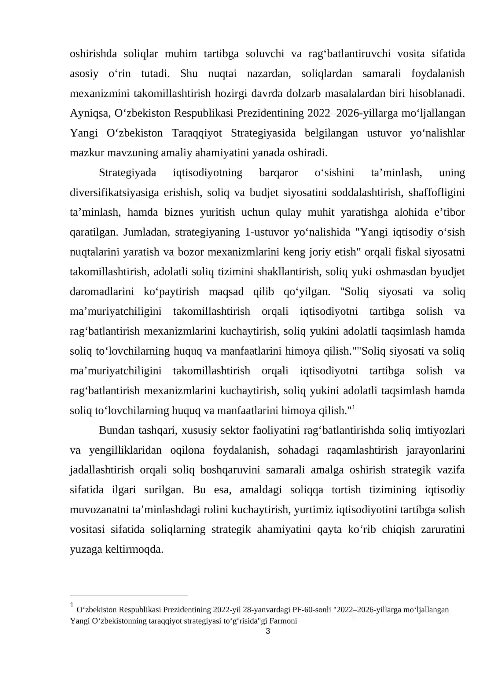 MILLIY IQTISODIYOTNI TARTIBGA SOLISH VA RAG`BATLANTIRISHDA SOLIQLARDAN SAMARALI FOYDALANISH MEXANIZMINI TAKOMILLASHTIRISH 3