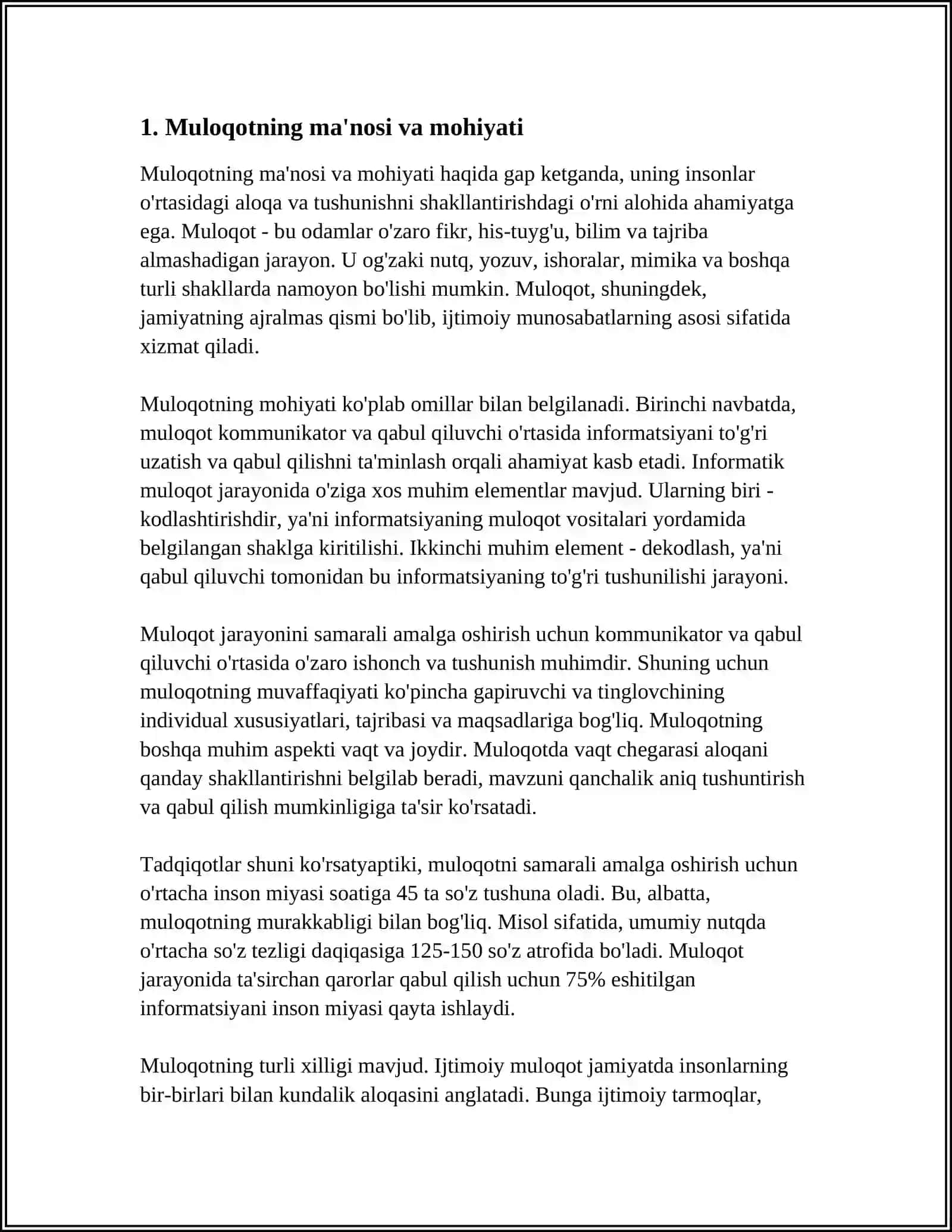 MULOQOT HAQIDA TUSHUNCHA 3
