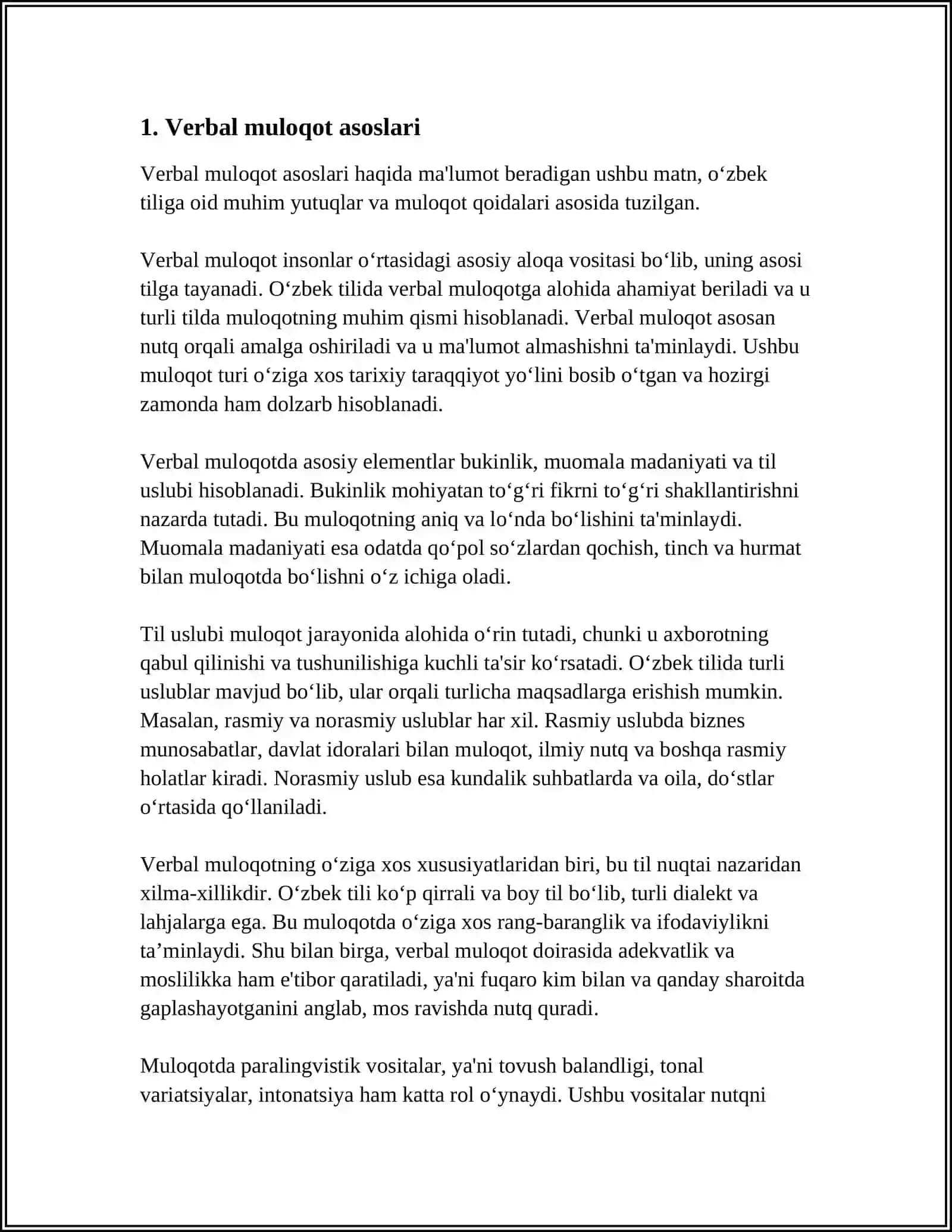 VERBAL VA NOVERBAL MULOQOT TURLARI 3
