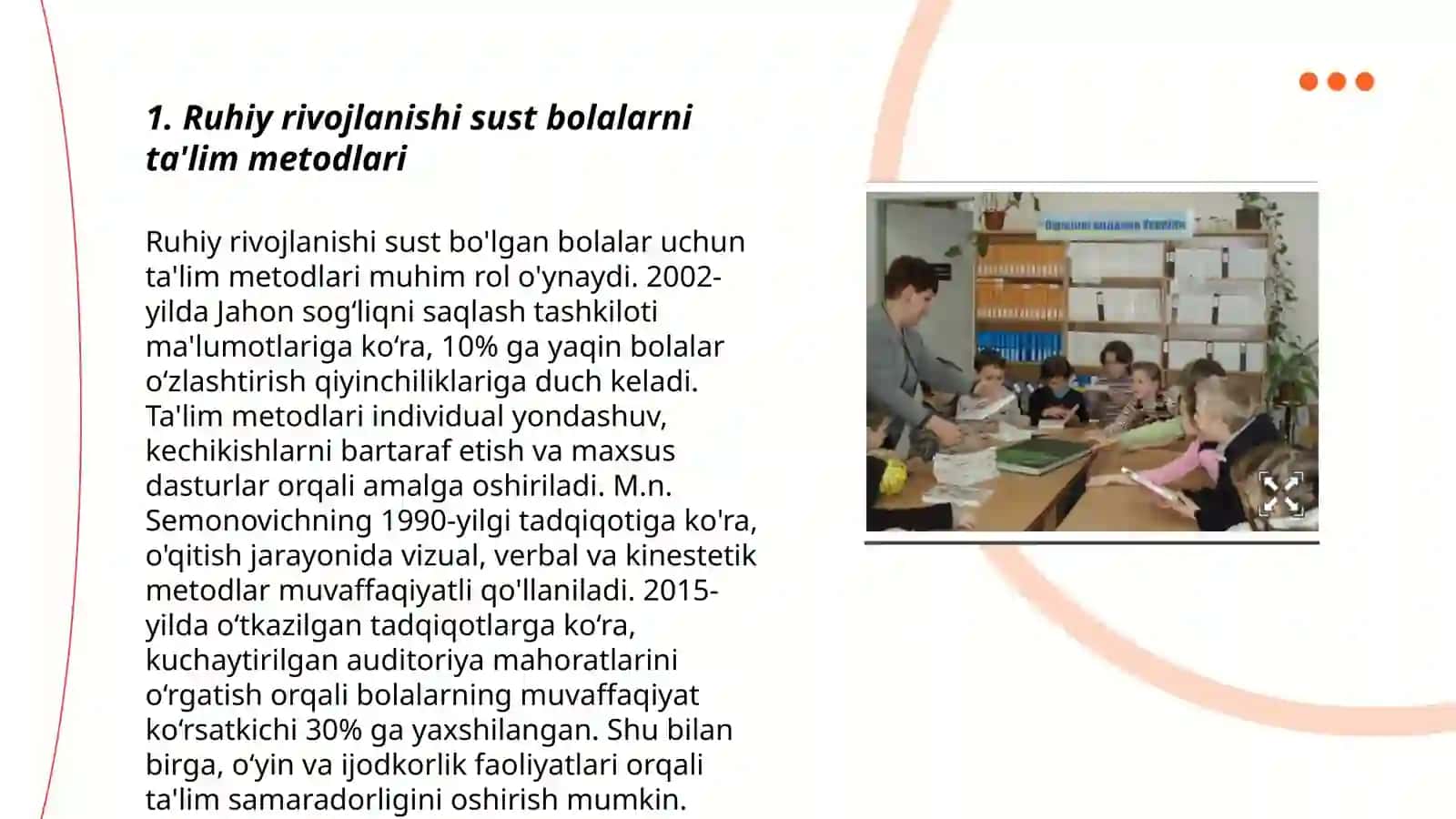 RUHIY RIVOJLANISHI SUSTLASHGAN BOLALAR TAʼLIM TARBIYASI 3