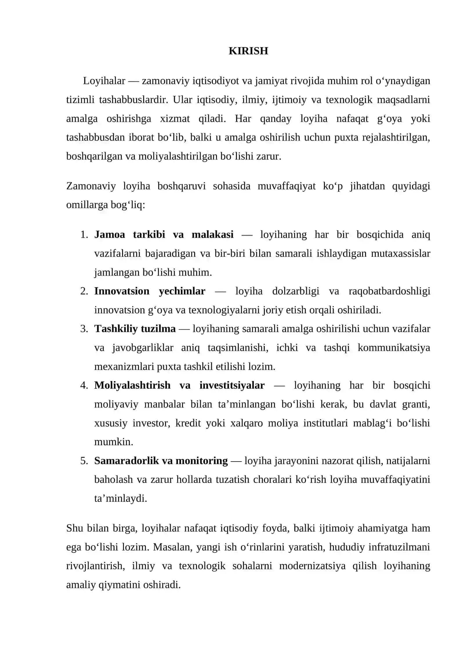 Jamoani shakllantirish va loyihalarni boshqarish 3