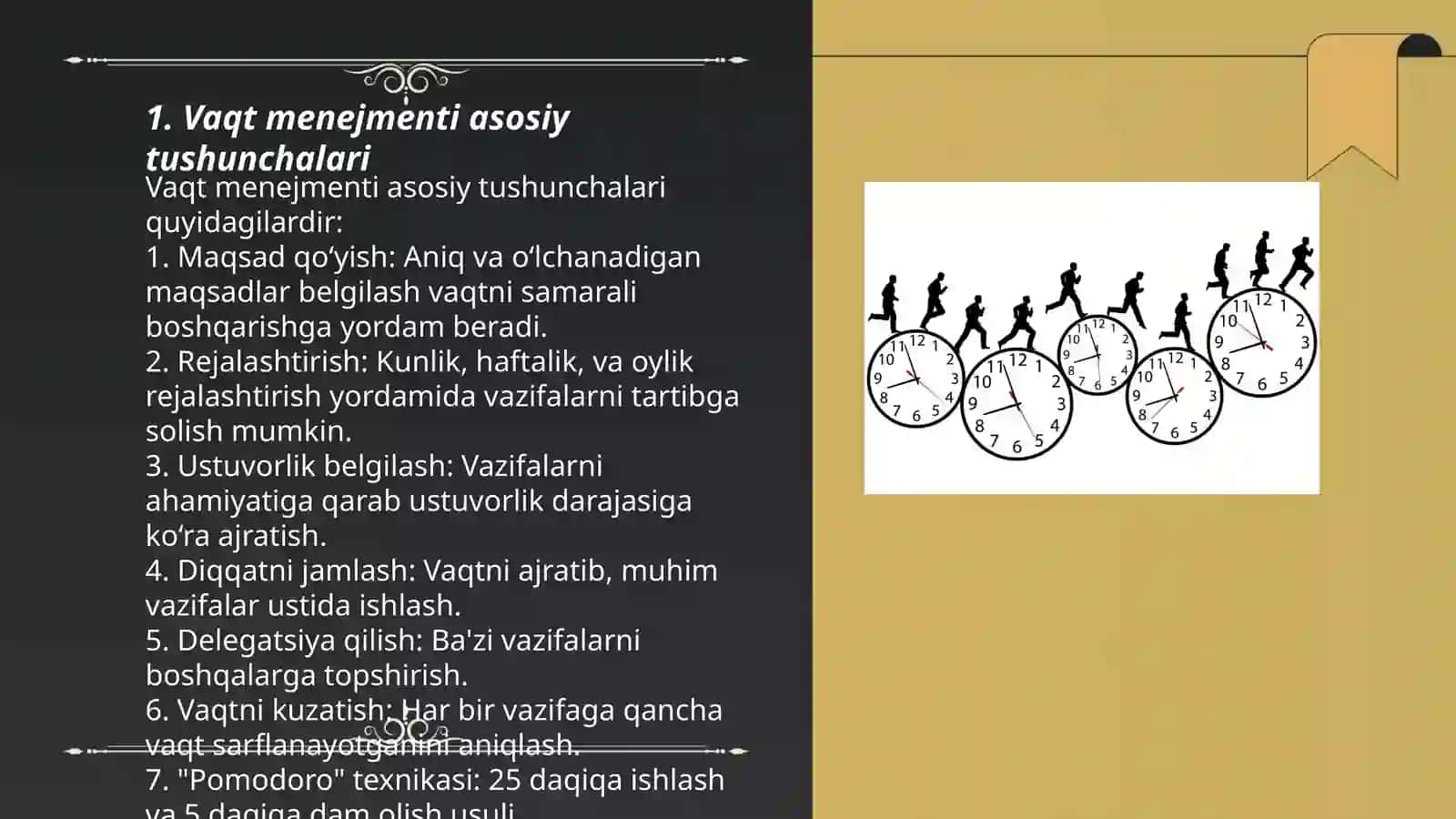 Vaqt menejmenti maqsadi va vazifalari 3