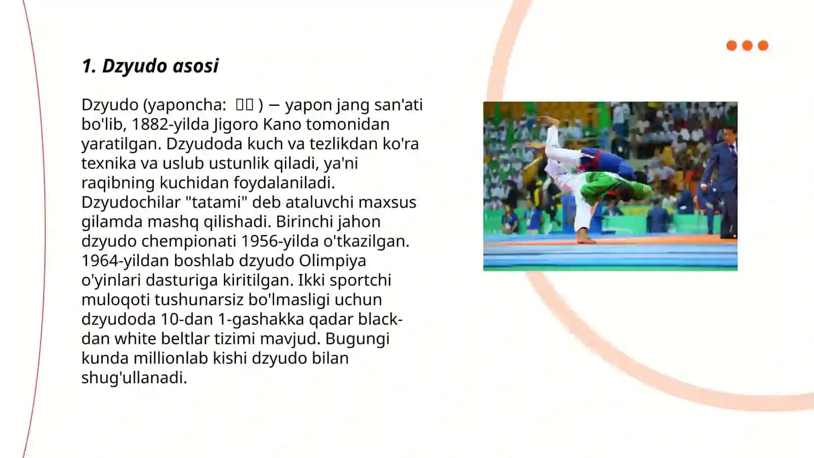 Dzyudo kurashida tayyorgarlik turlari 3