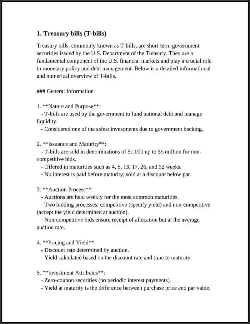 Treasury bills (T-bills) 3