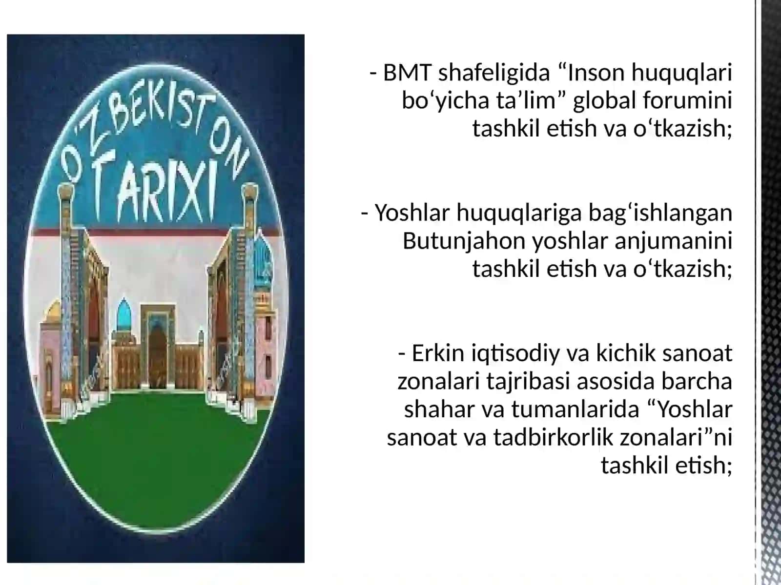 2021 yili yoshlar ni qo'llab-quvvatlash va ahvoli salomatligini mustahkamlash yili 3