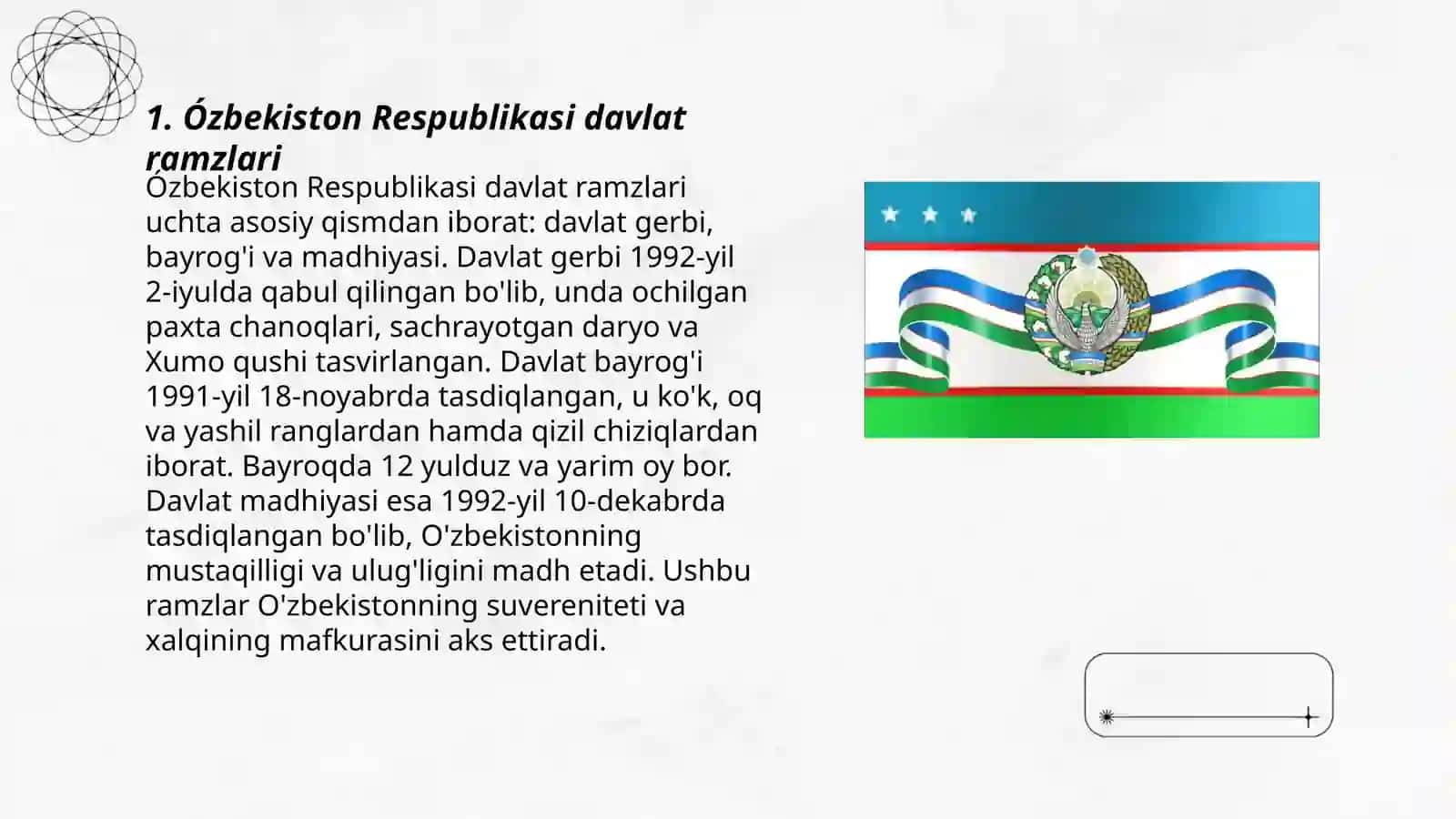 Ózbegiston Respublikasi davlar gerbi 3
