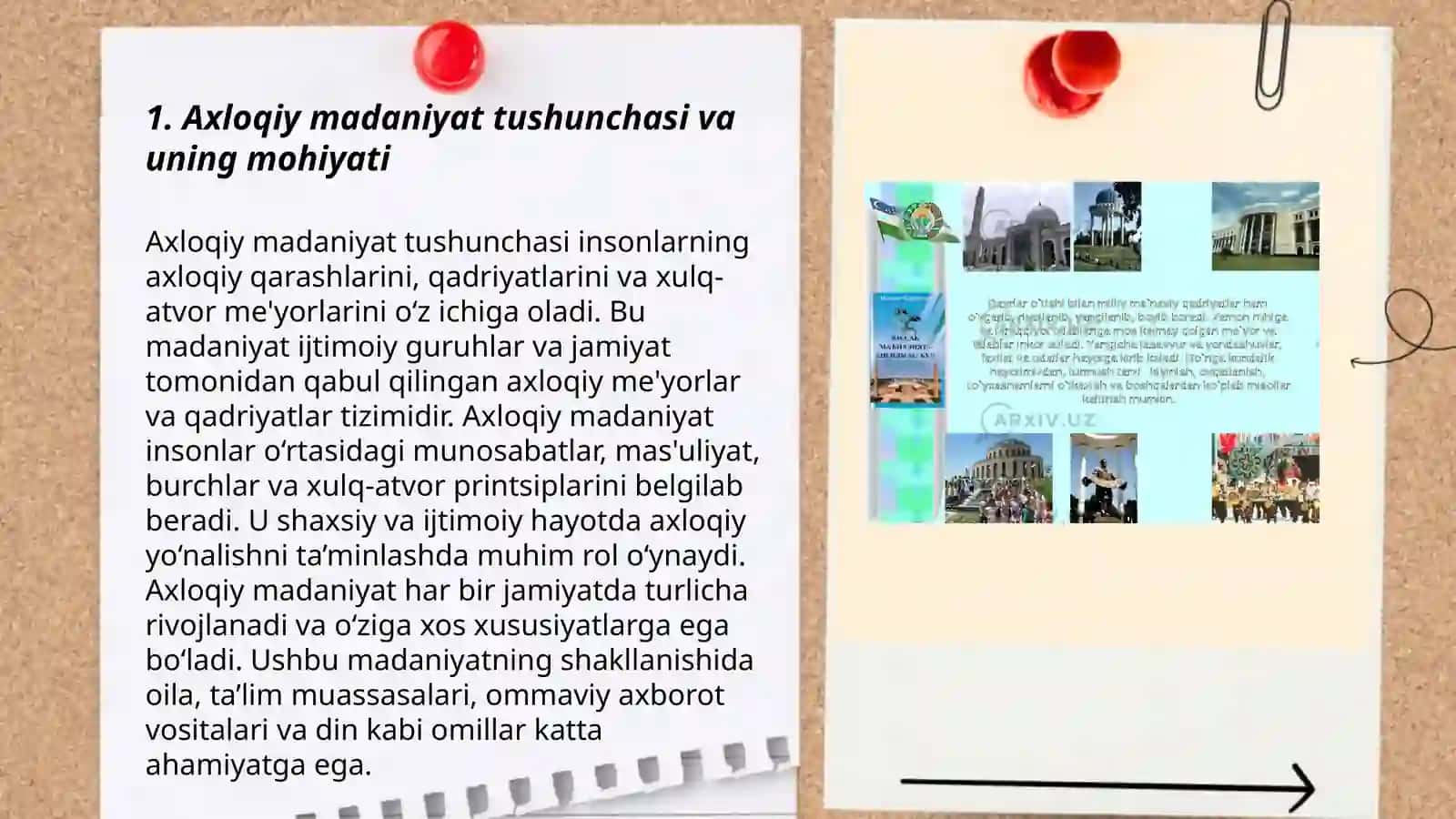 Axloqiy madaniyat va axloqiy qadriyatlarning yoshlar turmush tarzida namoyon bo'lishi 3