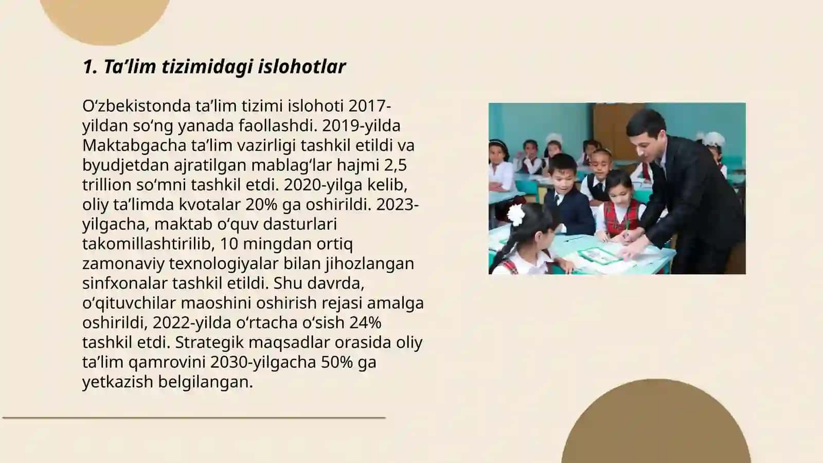 Oʻzbekistonda taʼlim tizimi islohoti 3